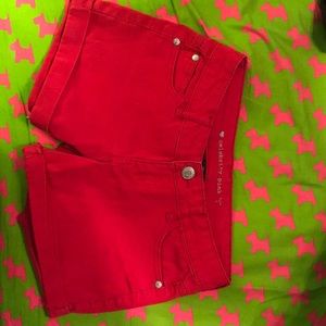 Red shorts